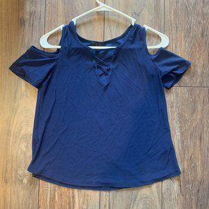 Navy Blue off the shoulder top
